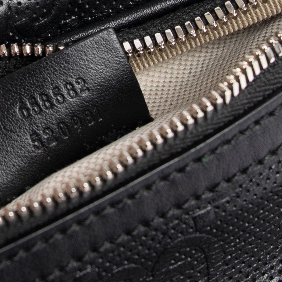 Gucci Black GG Embossed Belt Bag