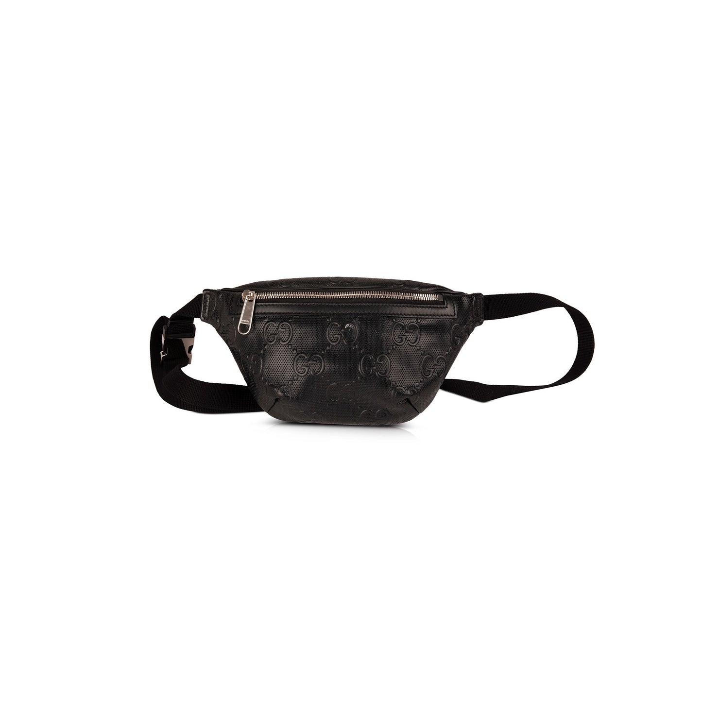Gucci Black GG Embossed Belt Bag