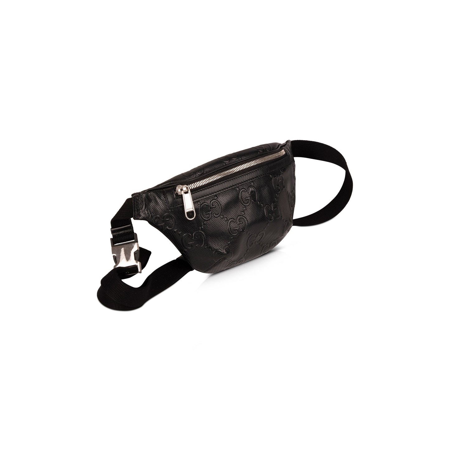 Gucci Black GG Embossed Belt Bag