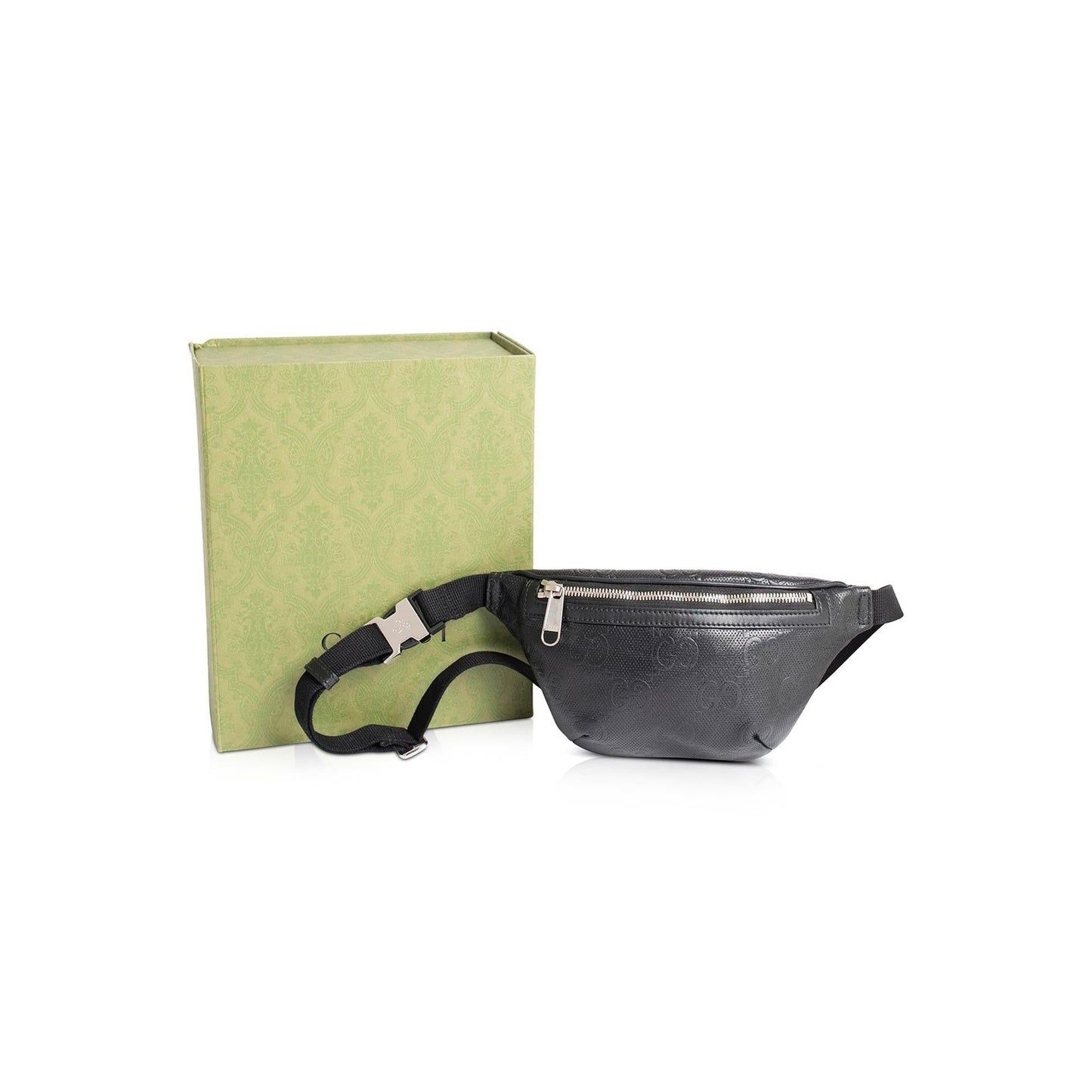 Gucci Black GG Embossed Belt Bag