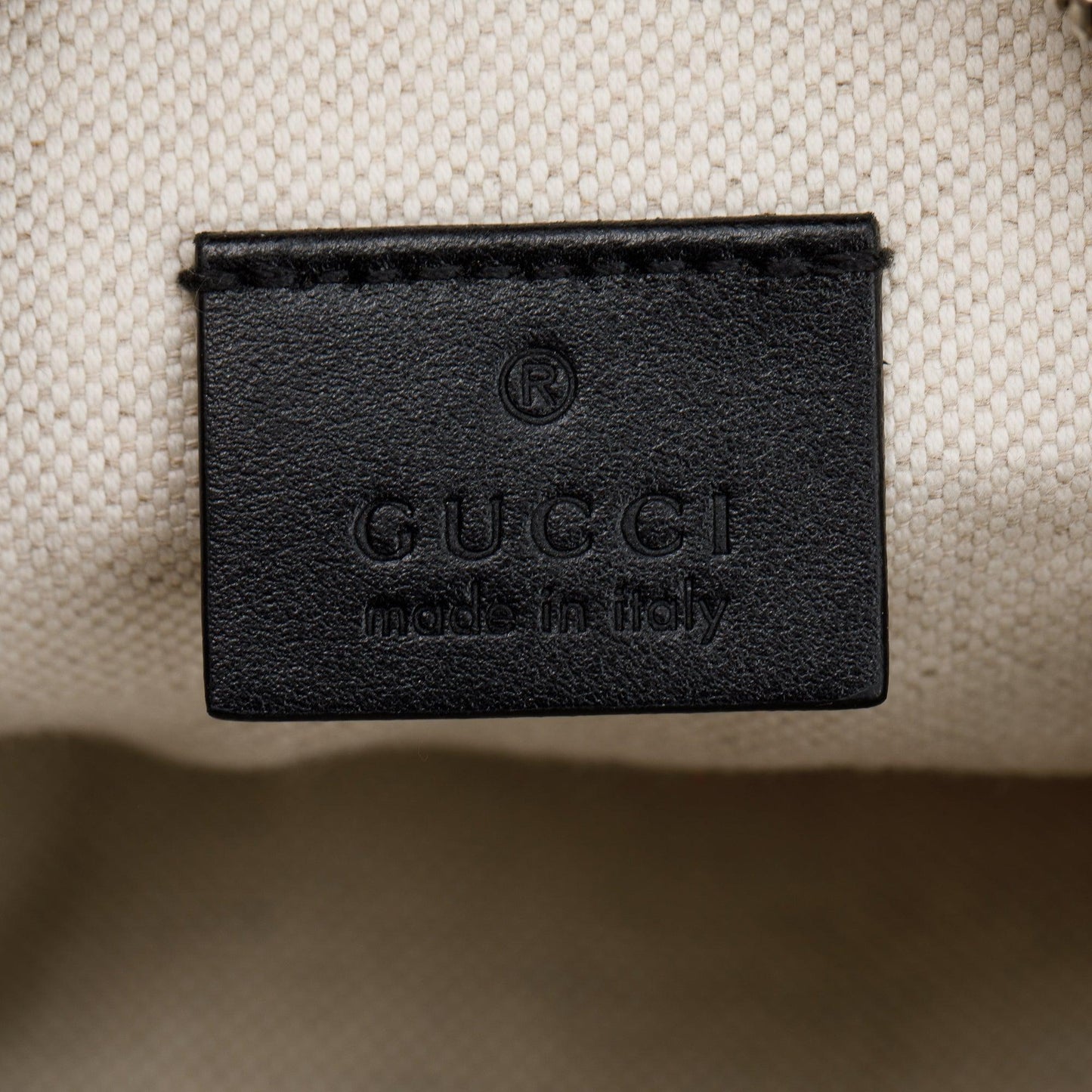Gucci Black GG Embossed Leather Belt Bag
