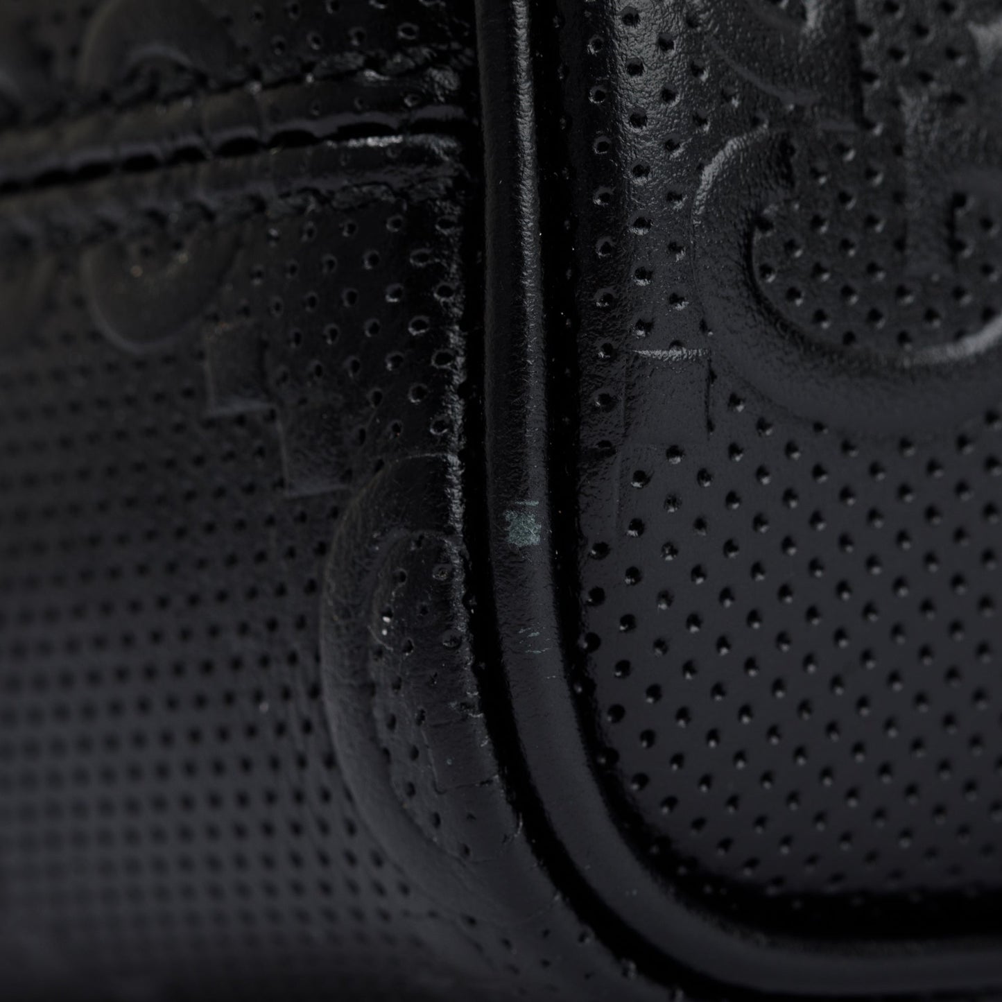 Gucci Black GG Embossed Messenger Bag