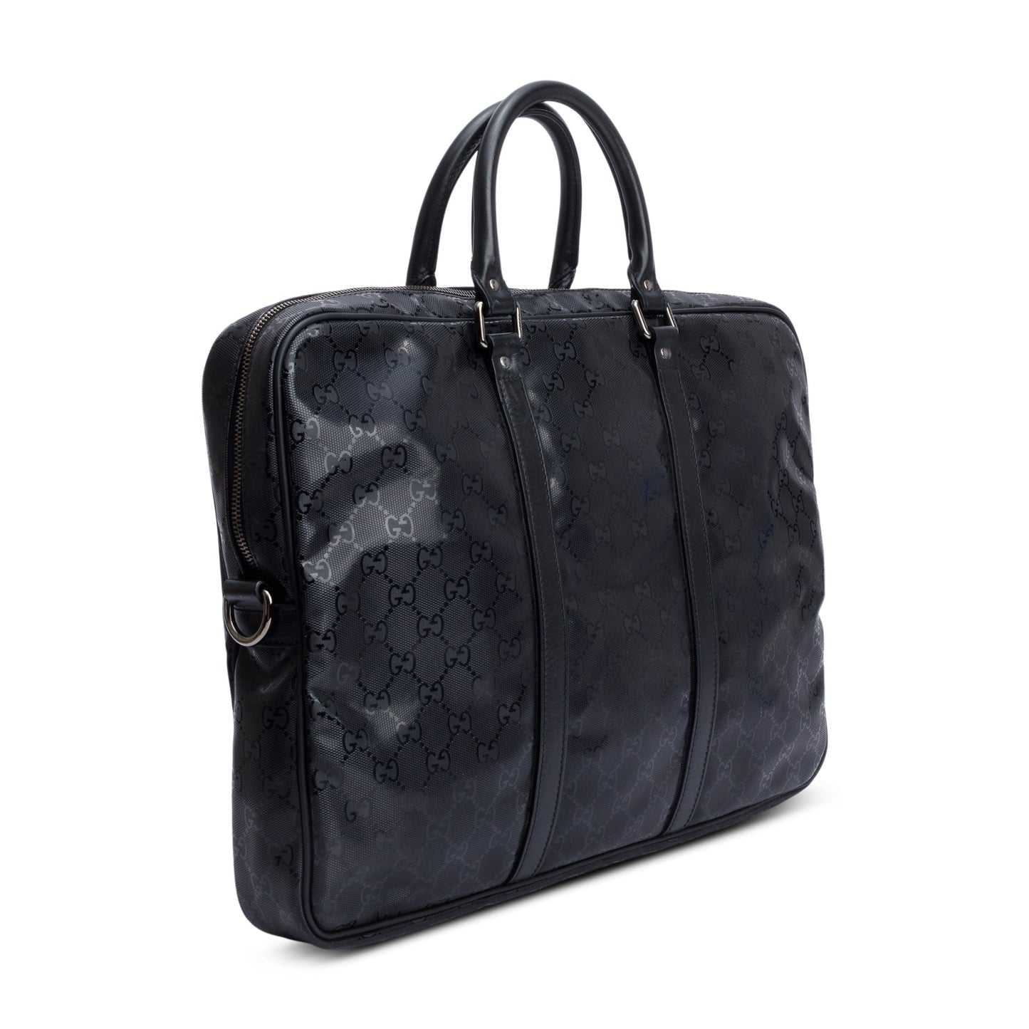 Gucci Black GG Imprime Briefcase