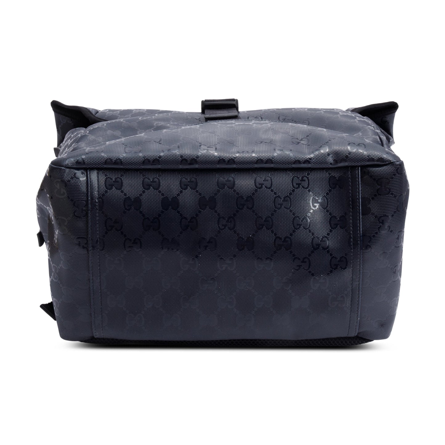 Gucci Black GG Imprime Flap Large Backpack