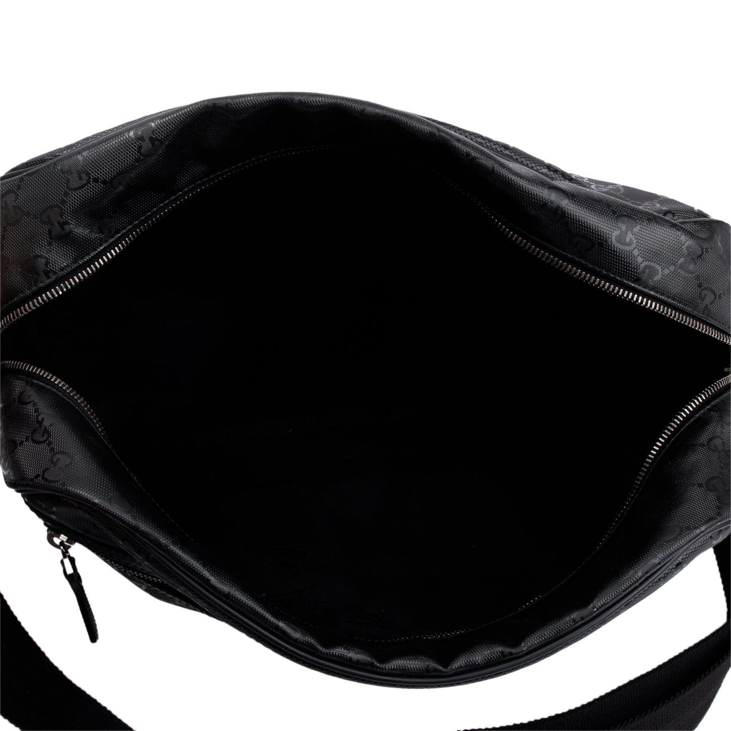 Gucci Black GG Imprime Monogram Messenger Bag