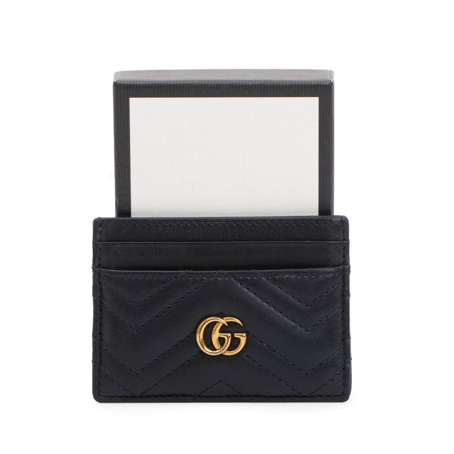 Gucci Black GG Marmont Card Case