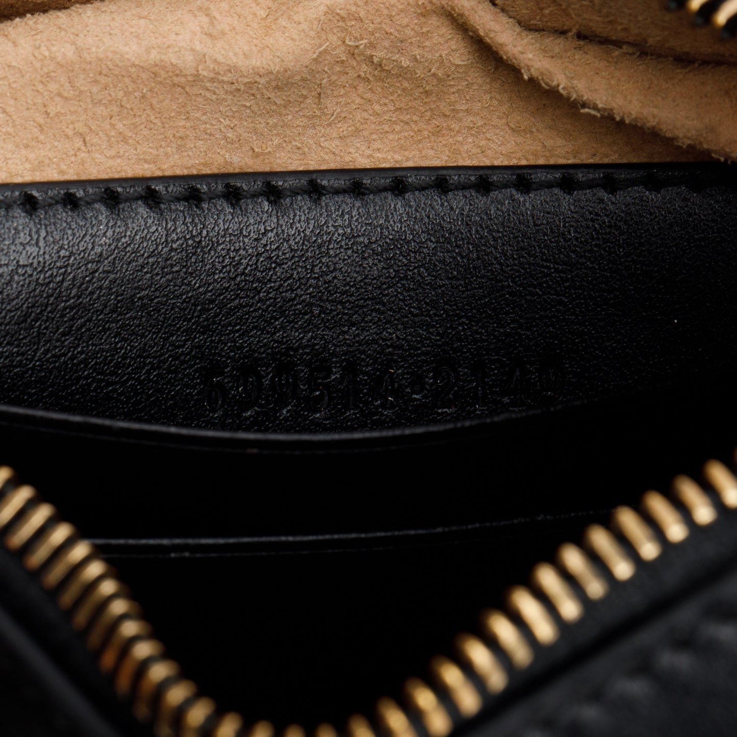 Gucci Black GG Marmont Half-Moon Shaped Mini Bag