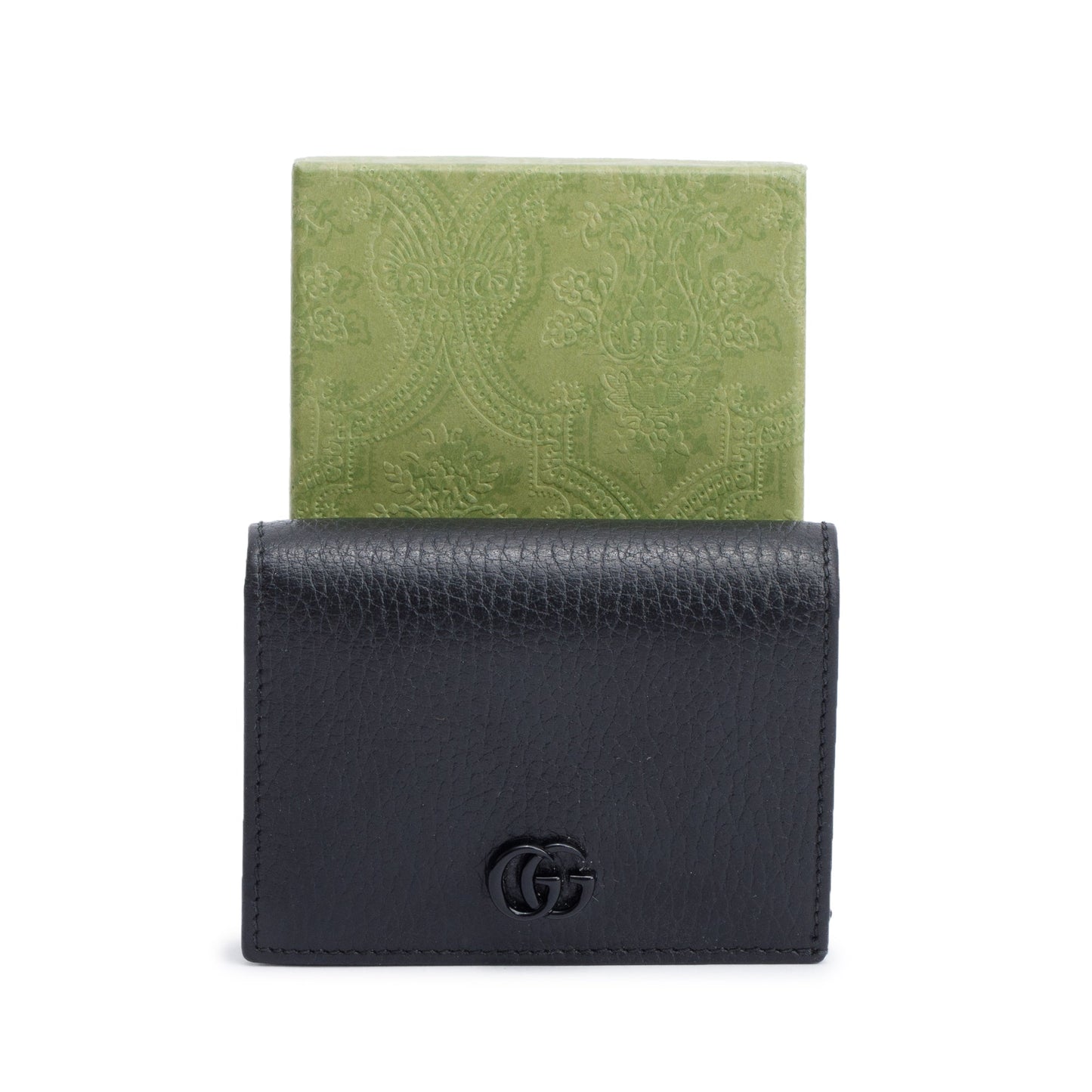 Gucci Black GG Marmont Leather Card Case Wallet