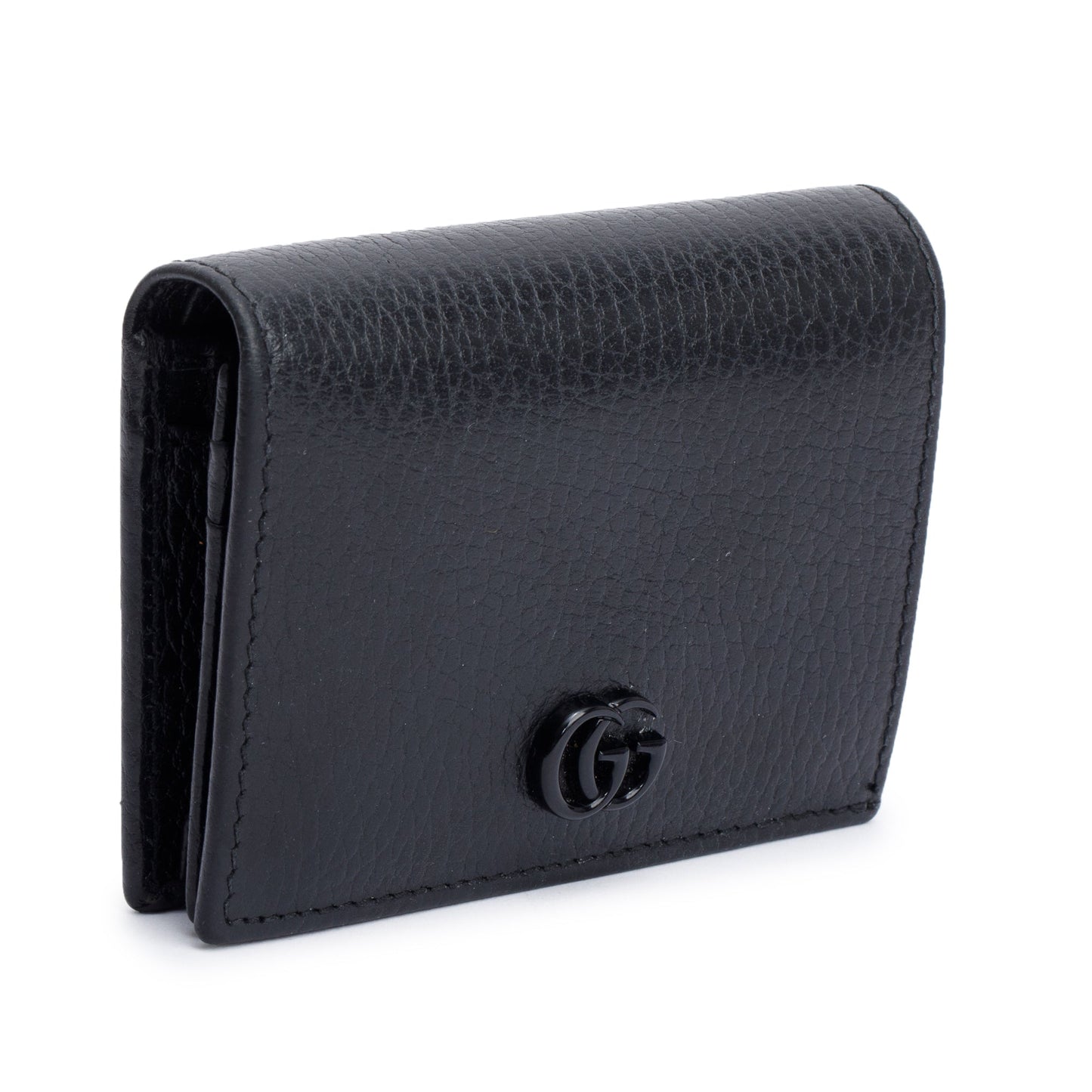 Gucci Black GG Marmont Leather Card Case Wallet