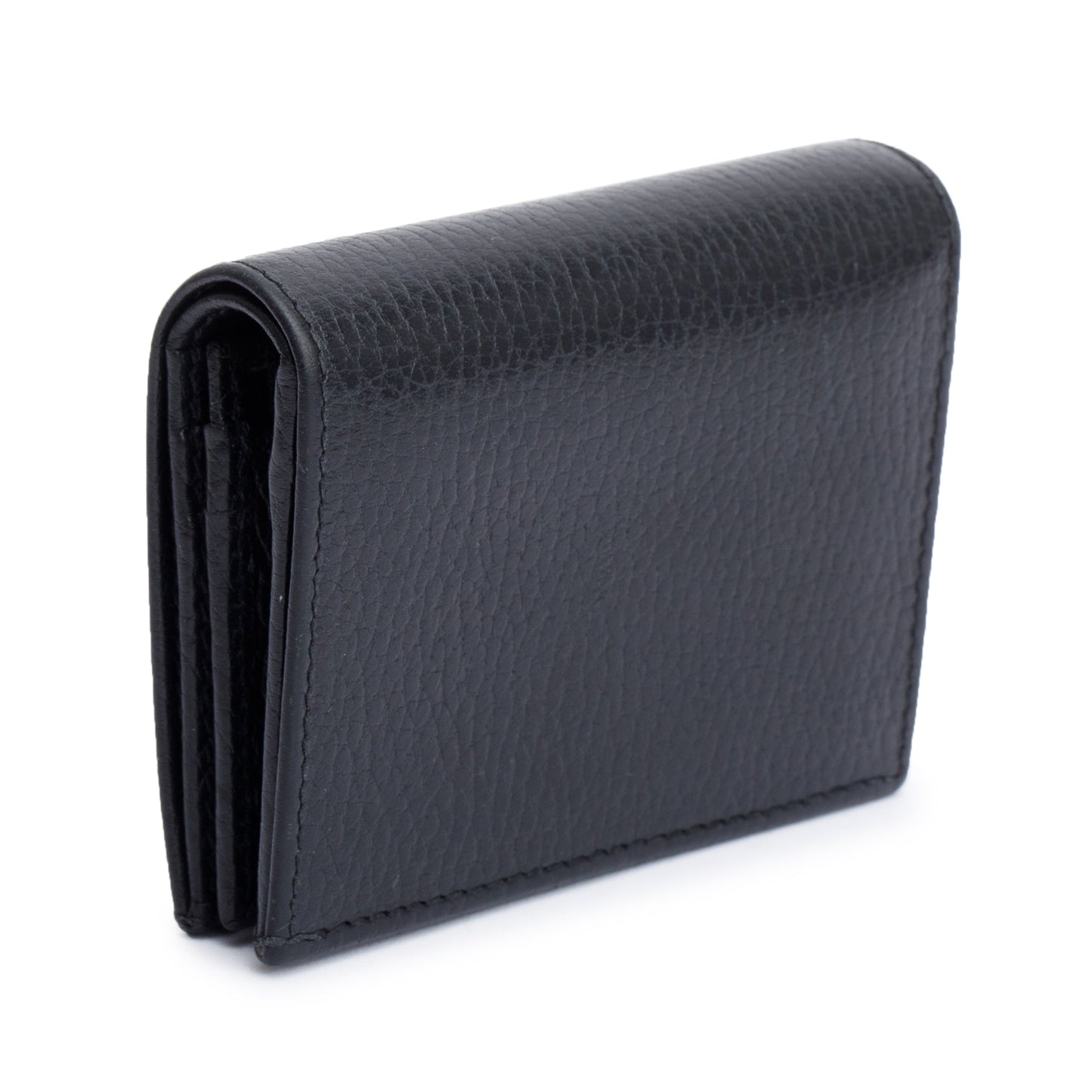 Gucci Black GG Marmont Leather Card Case Wallet