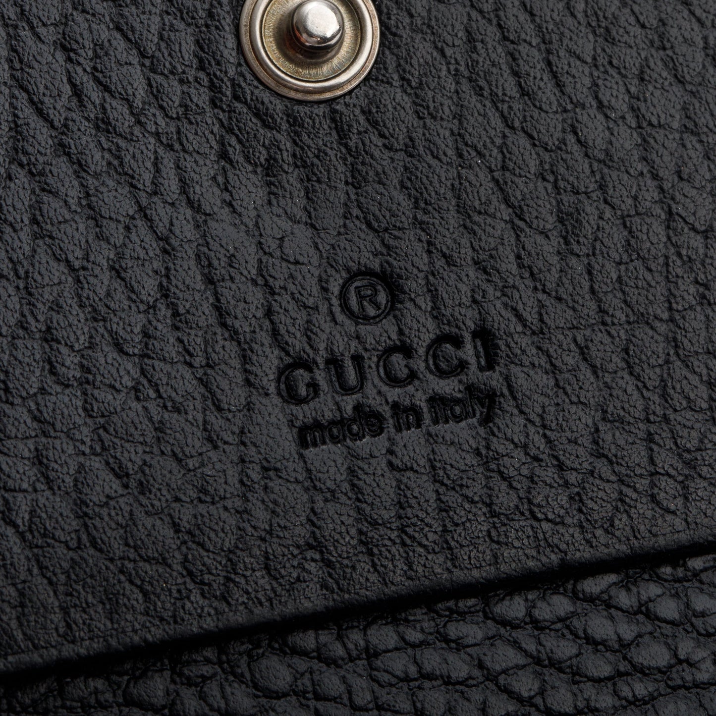 Gucci Black GG Marmont Leather Card Case Wallet