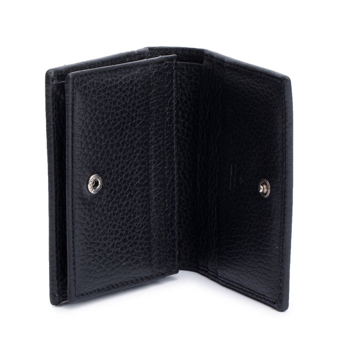 Gucci Black GG Marmont Leather Card Case Wallet
