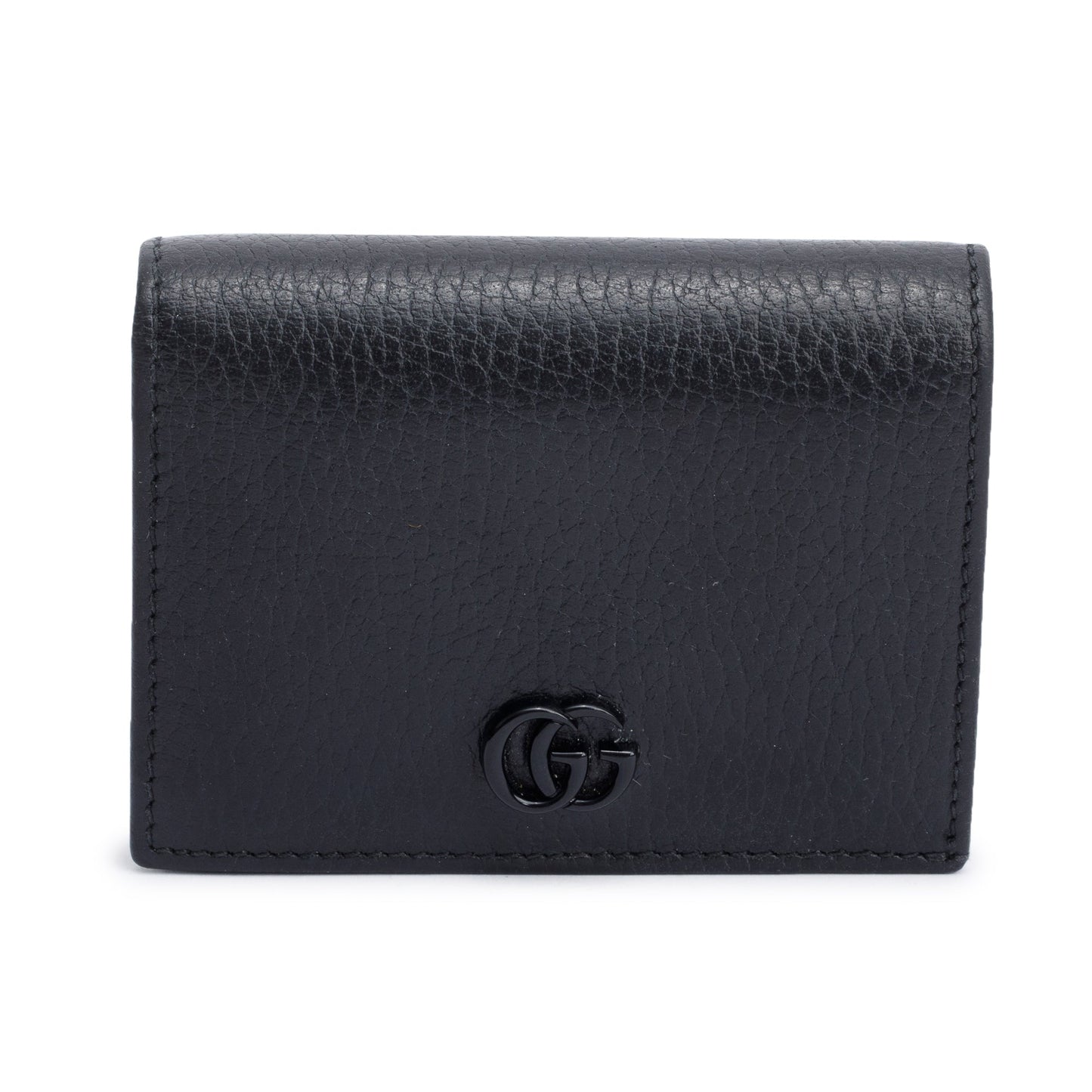 Gucci Black GG Marmont Leather Card Case Wallet
