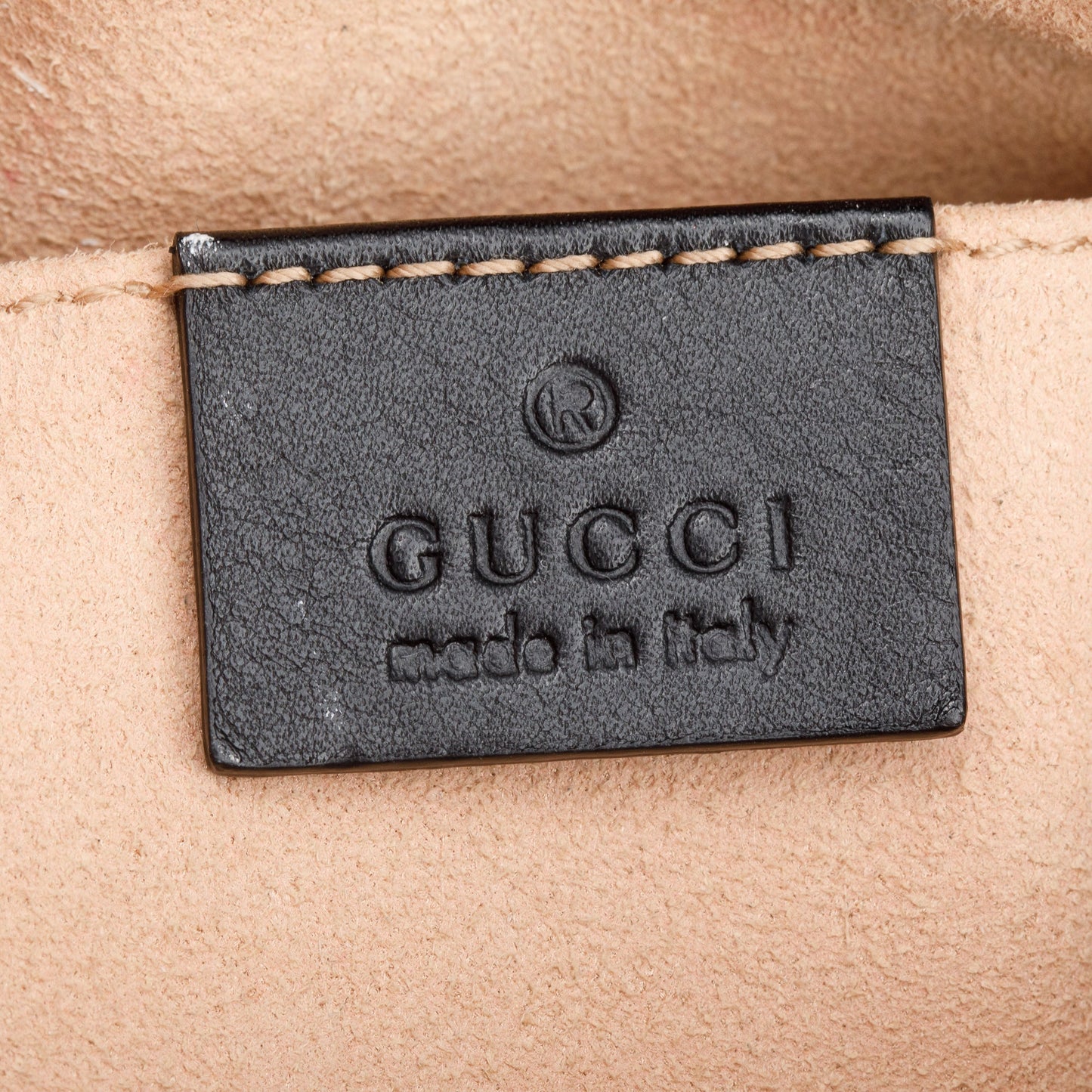 Gucci Black GG Marmont Matelasse Leather Belt Bag, Size 75