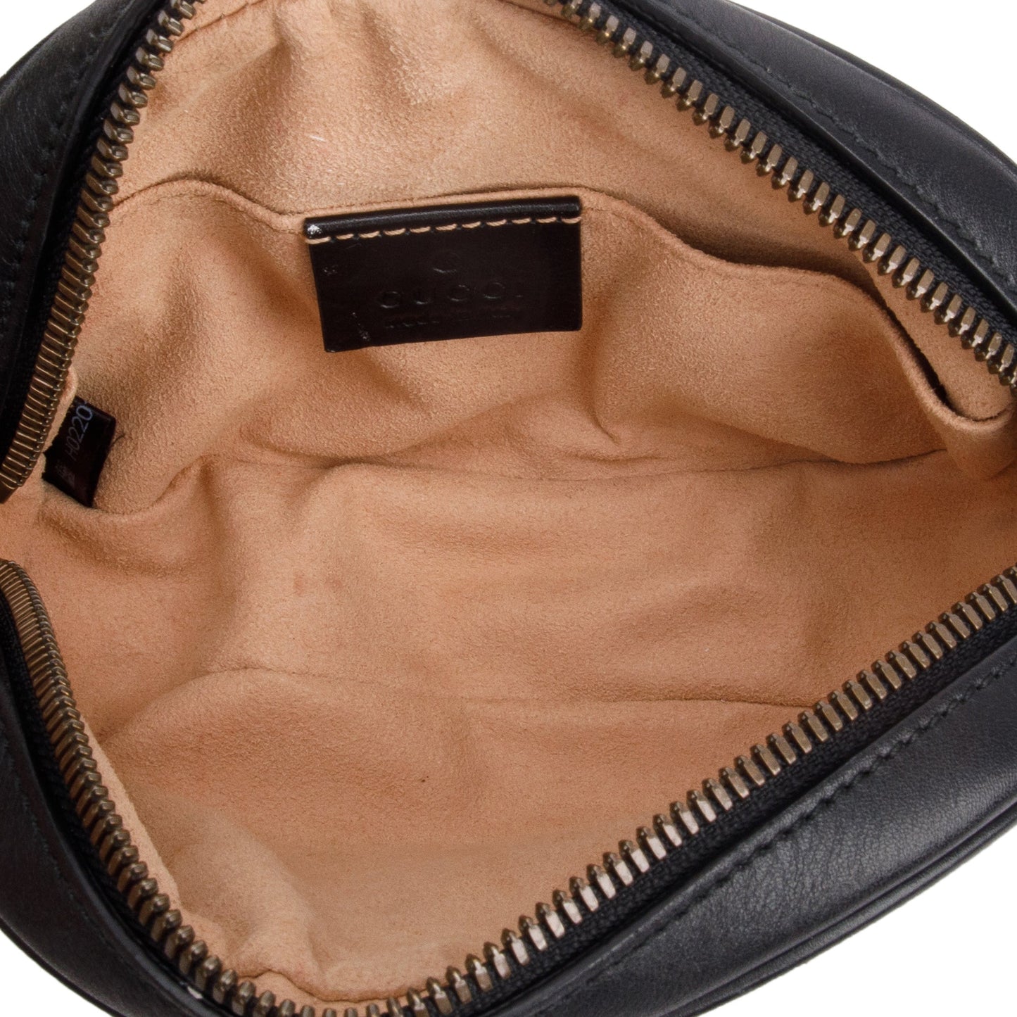 Gucci Black GG Marmont Matelasse Leather Belt Bag, Size 75