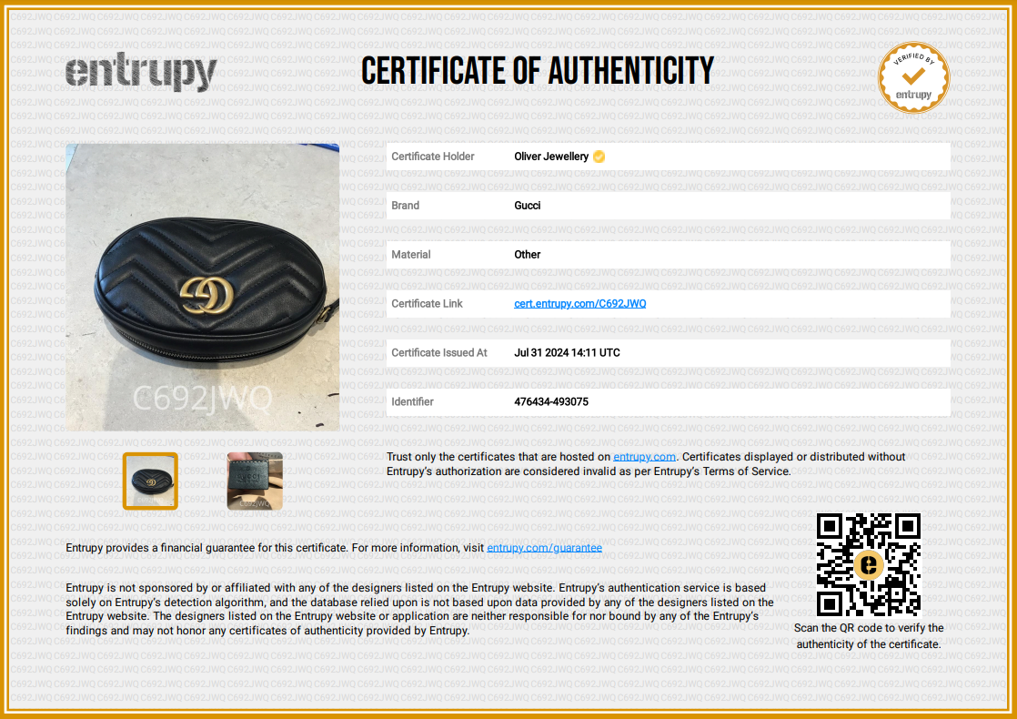 Gucci Black GG Marmont Matelasse Leather Belt Bag, Size 85 34