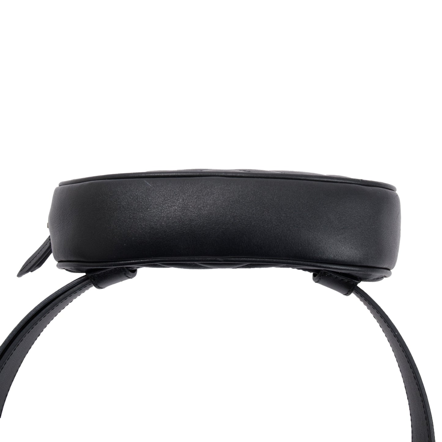 Gucci Black GG Marmont Matelasse Leather Belt Bag