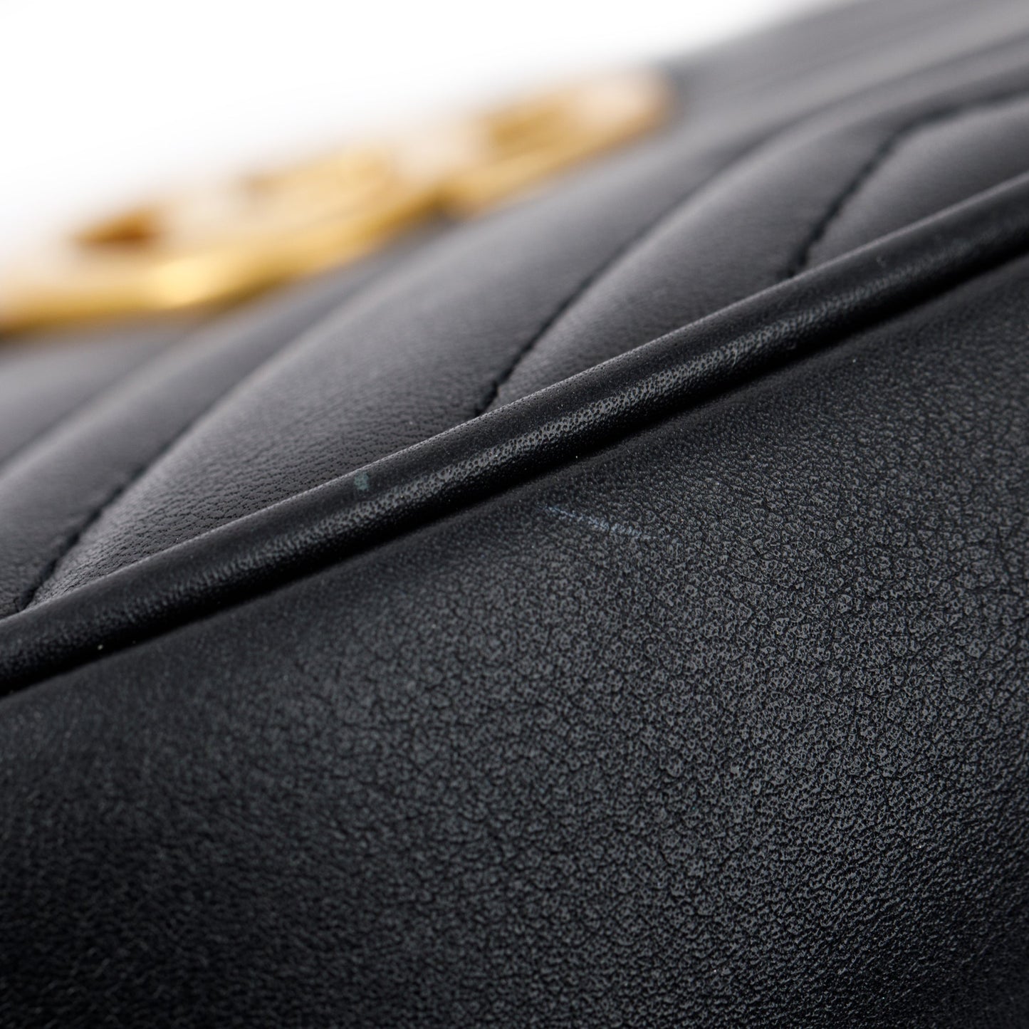 Gucci Black GG Marmont Matelasse Leather Belt Bag