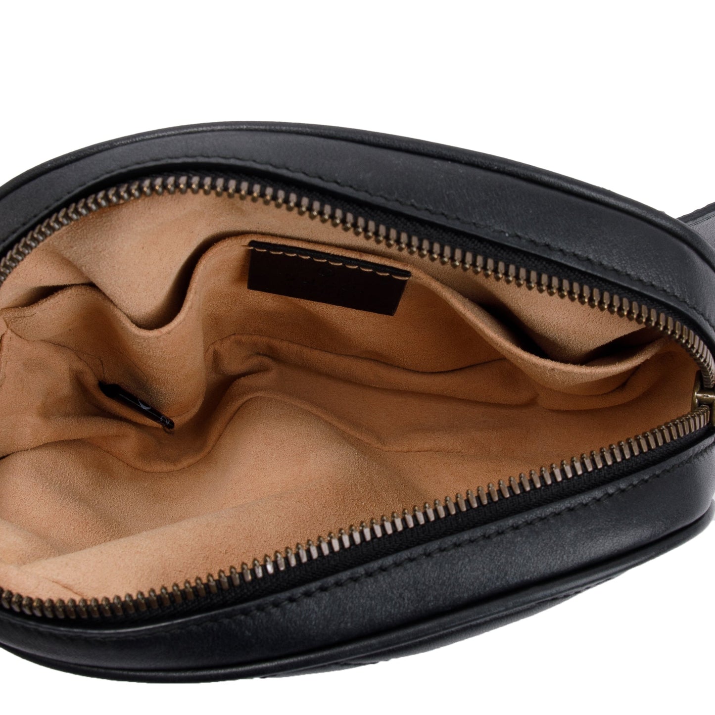 Gucci Black GG Marmont Matelasse Leather Belt Bag