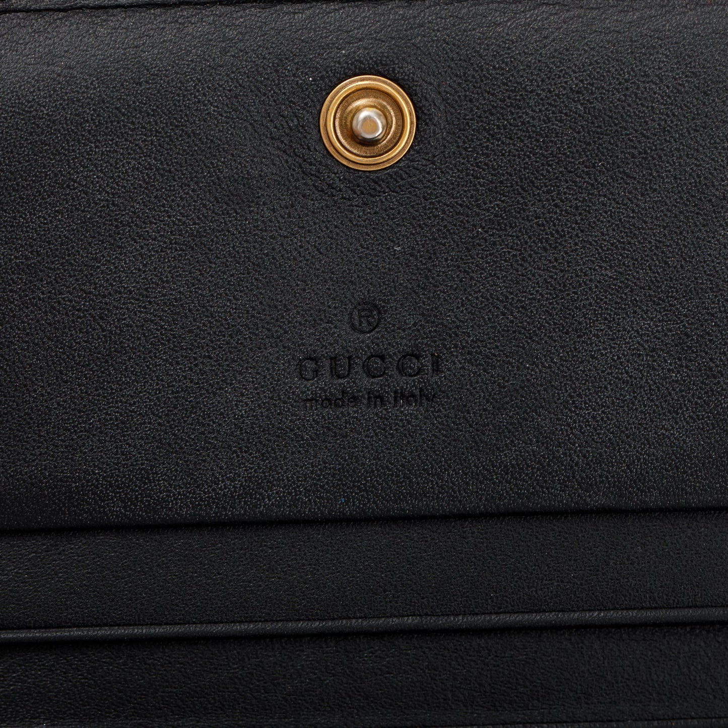 Gucci Black GG Marmont Matelasse Leather Card Case Wallet
