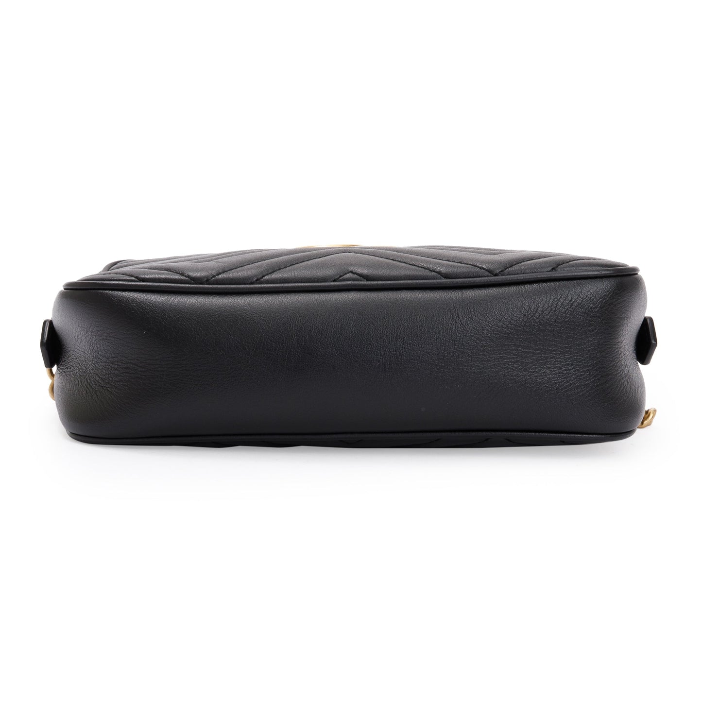 Gucci Black GG Marmont Matelasse Leather Small Shoulder Bag