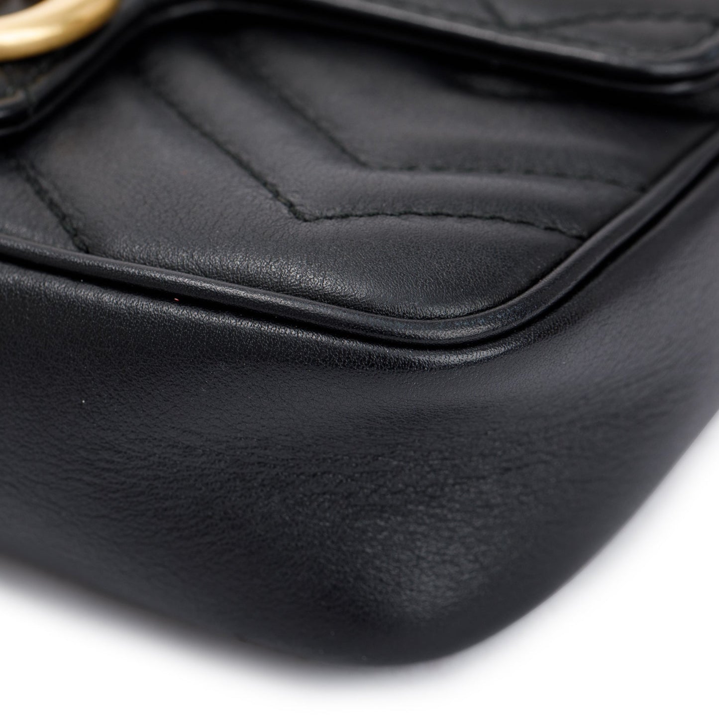 Gucci Black GG Marmont Matelasse Leather Super Mini Bag