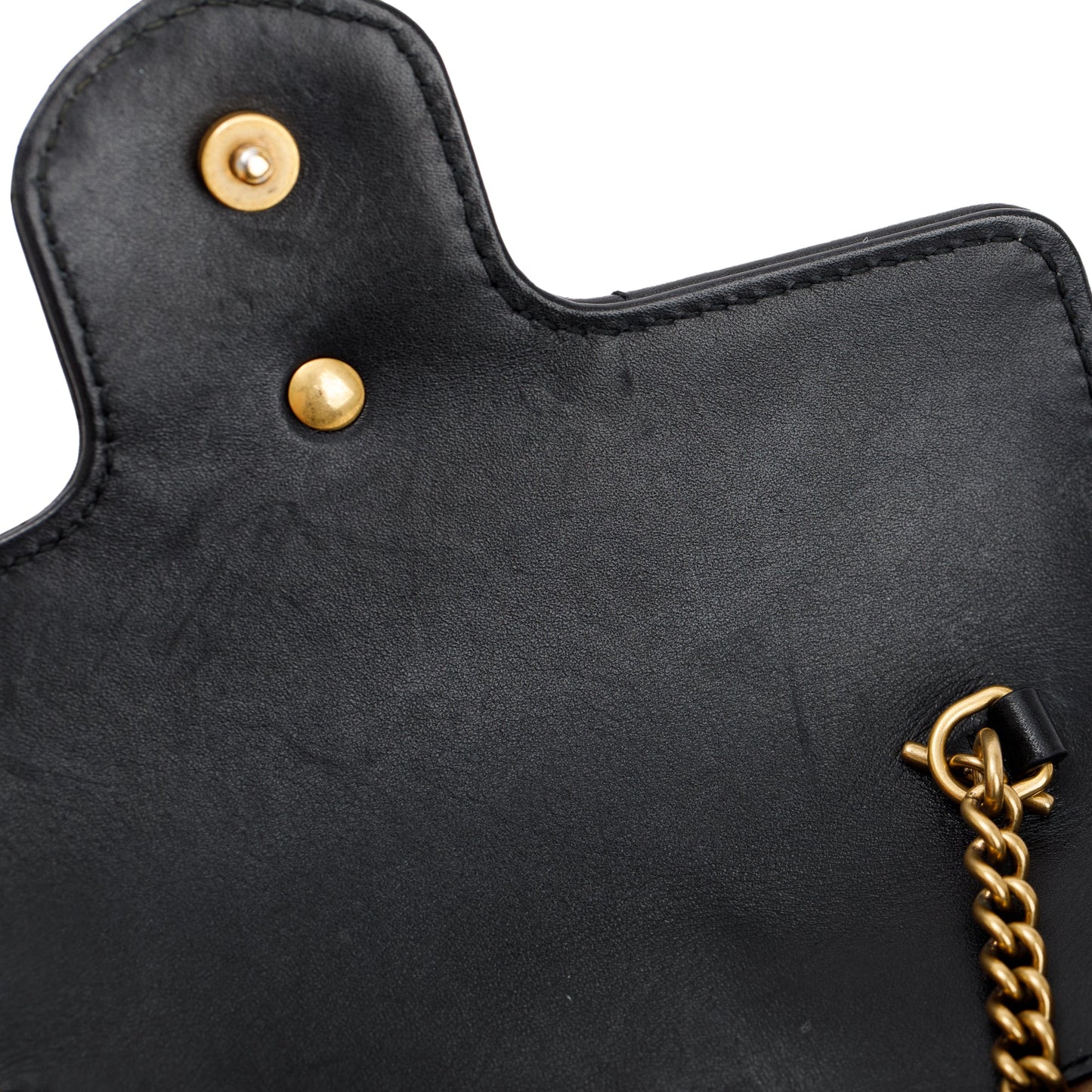 Gucci Black GG Marmont Matelasse Leather Super Mini Bag