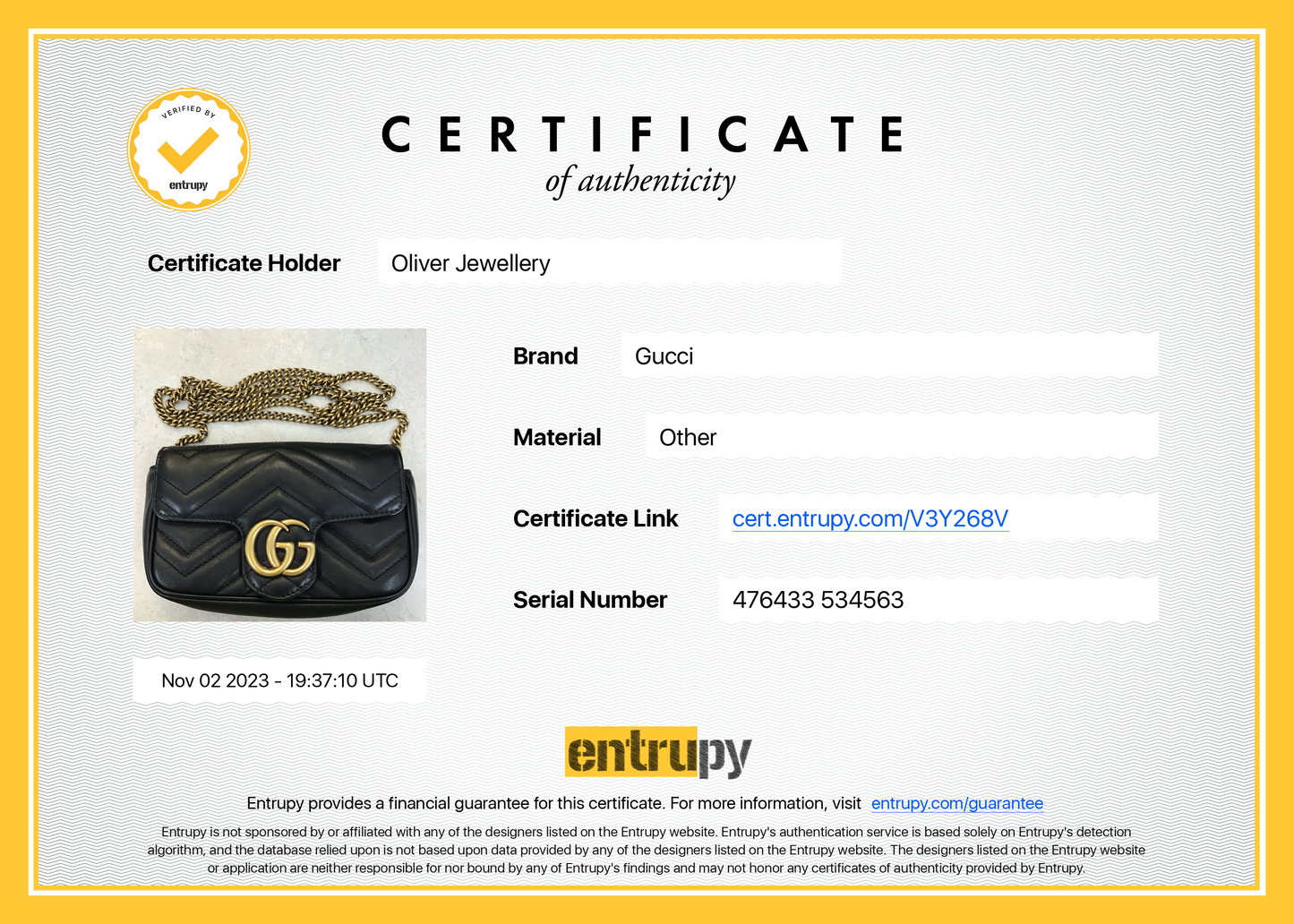 Gucci Black GG Marmont Matelasse Leather Super Mini Bag