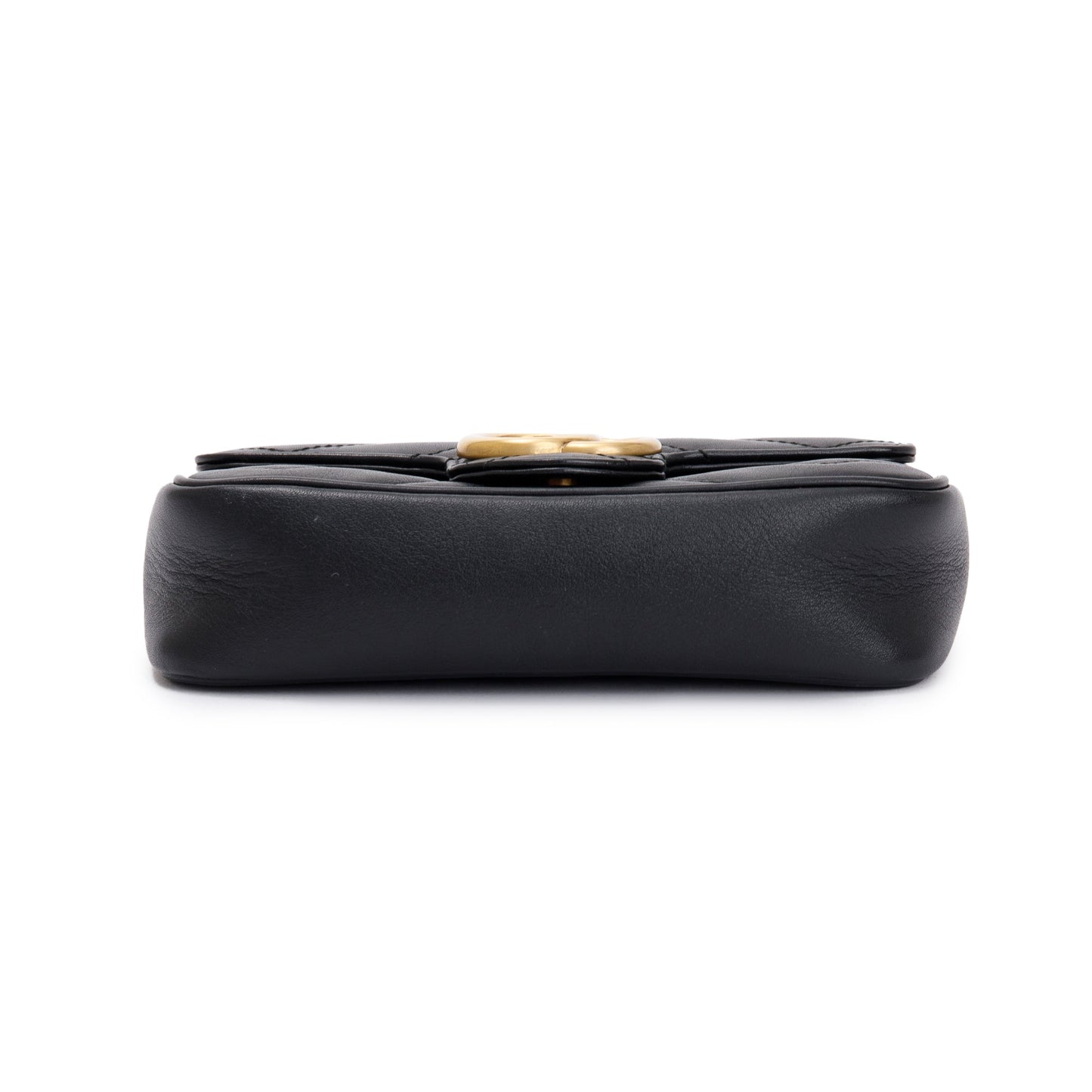 Gucci Black GG Marmont Matelasse Leather Super Mini Bag
