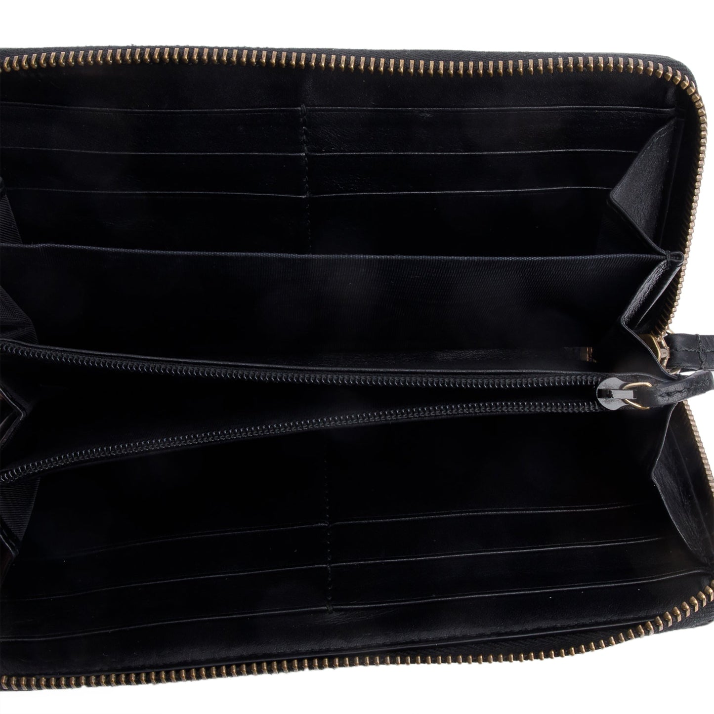 Gucci Black GG Marmont Matelasse Leather Zip Around Wallet
