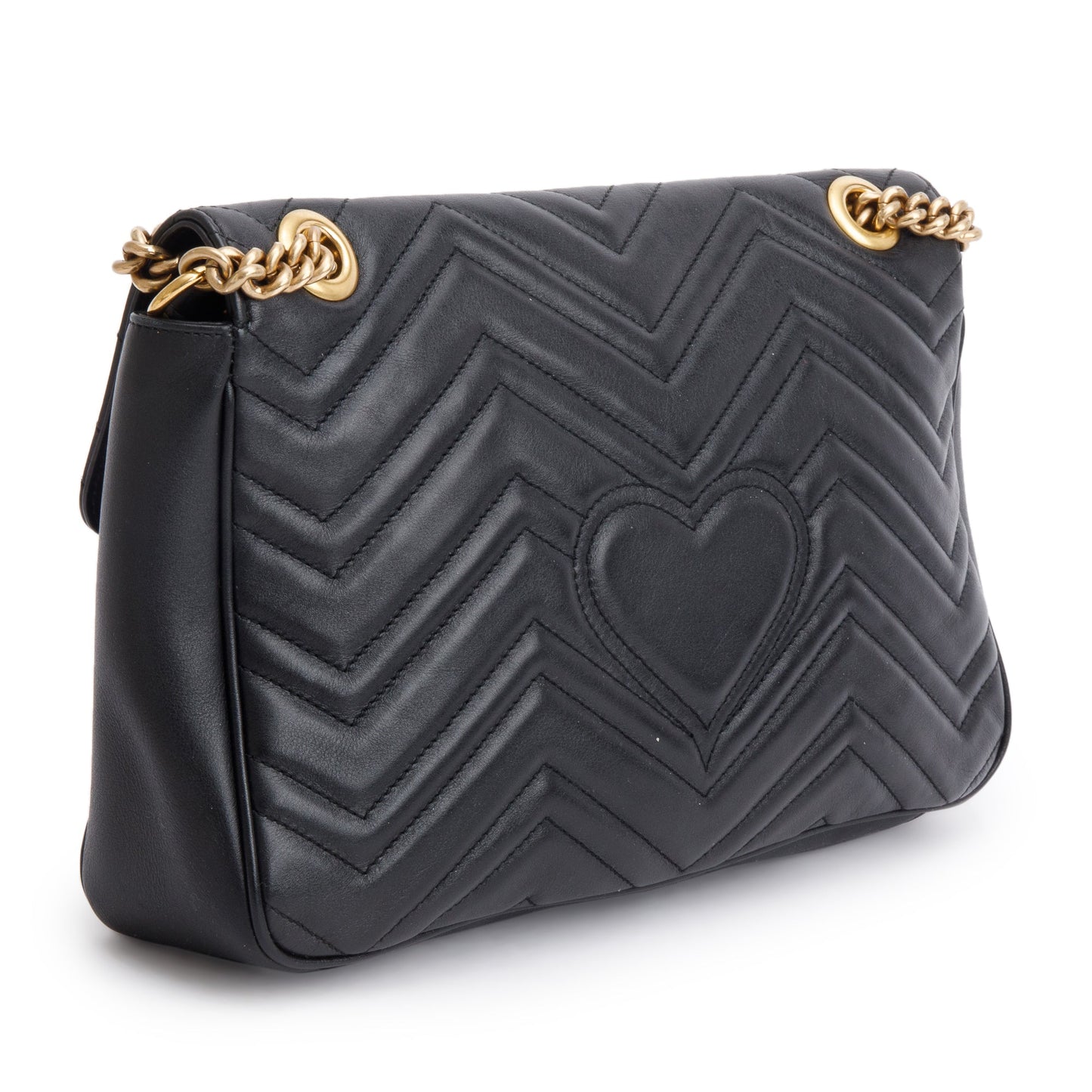 Gucci Black GG Marmont Matelasse Medium Shoulder Bag