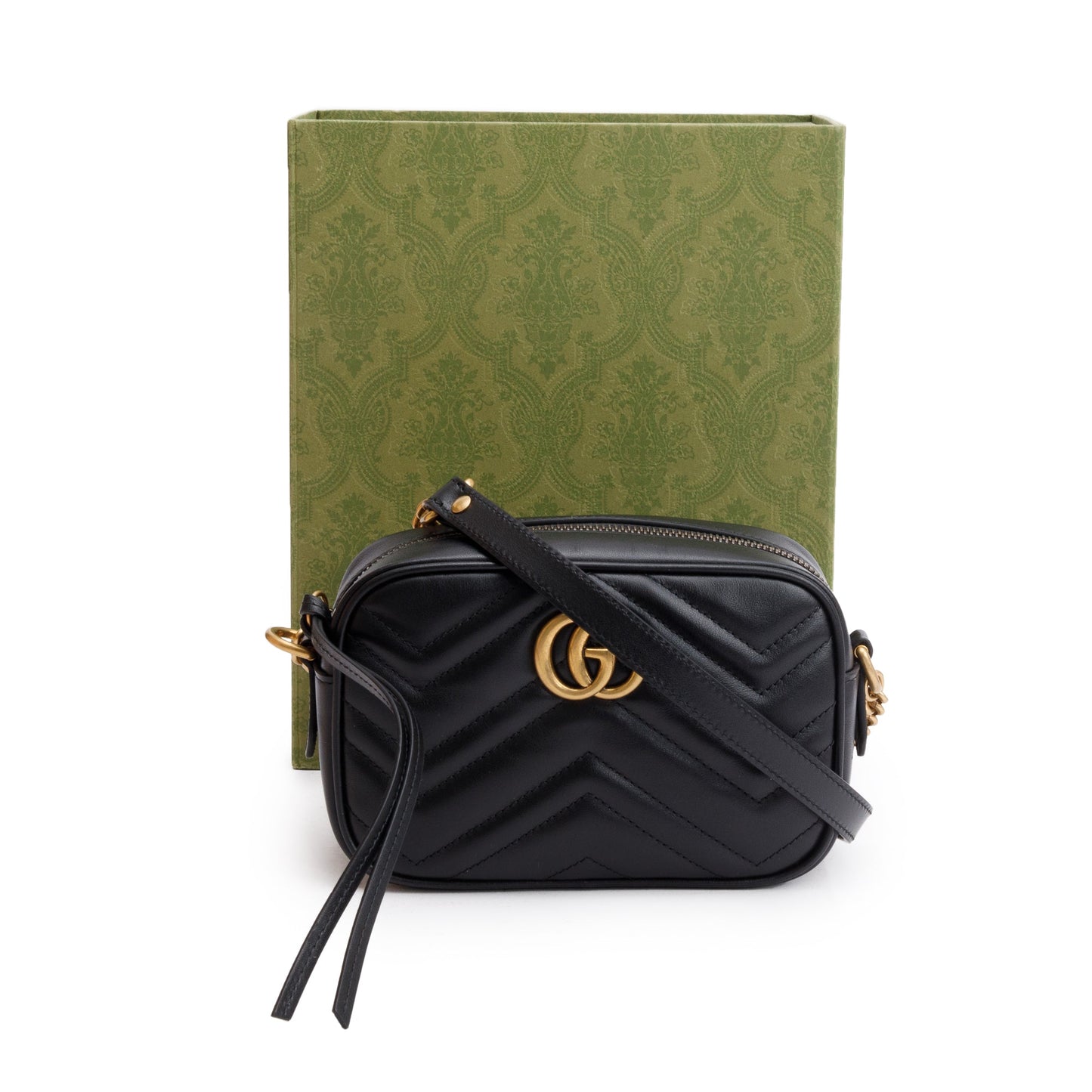 Gucci Black GG Marmont Matelasse Mini Shoulder Bag