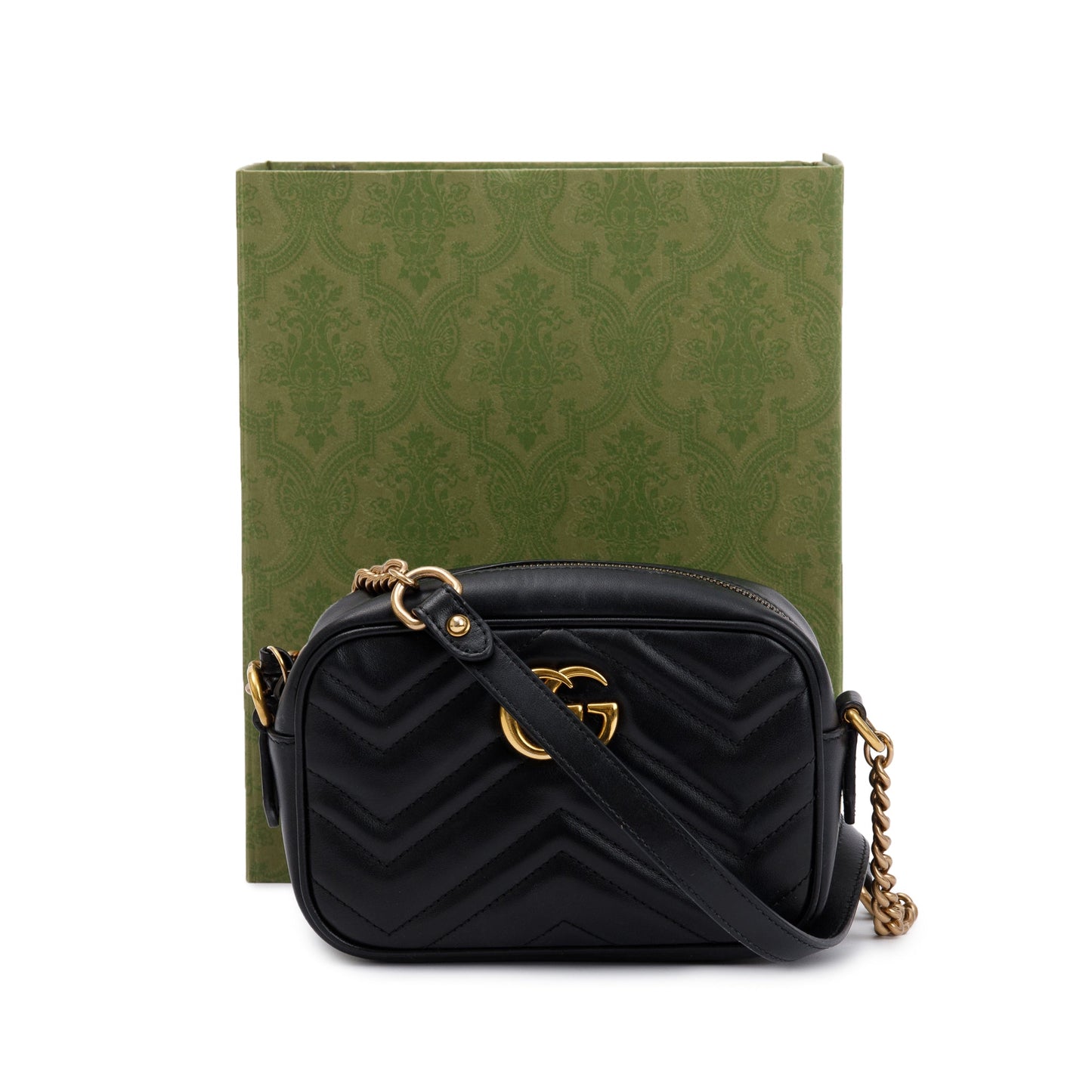 Gucci Black GG Marmont Matelasse Mini Shoulder Bag