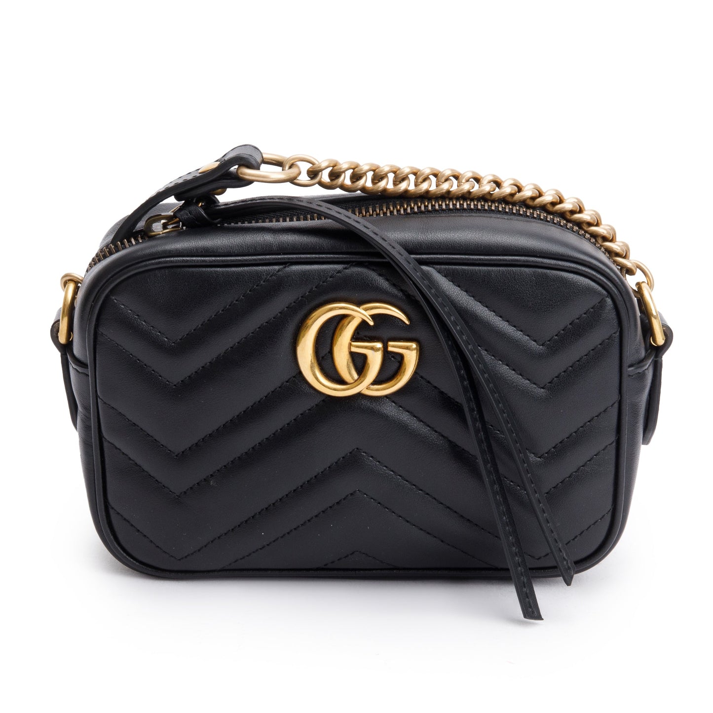 Gucci Black GG Marmont Matelasse Mini Shoulder Bag