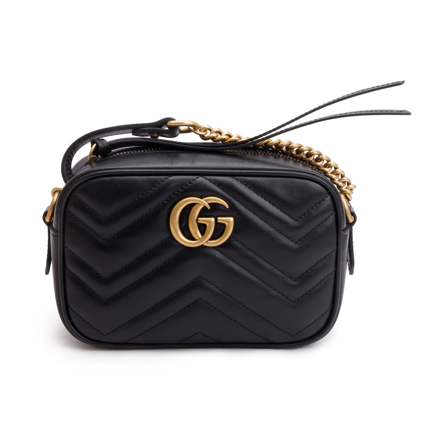 Gucci Black GG Marmont Matelasse Mini Shoulder Bag