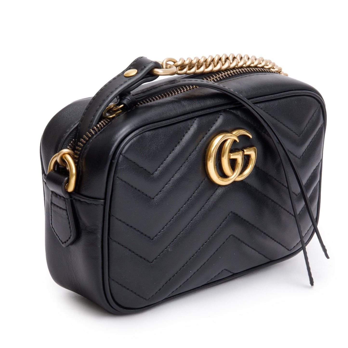 Gucci Black GG Marmont Matelasse Mini Shoulder Bag