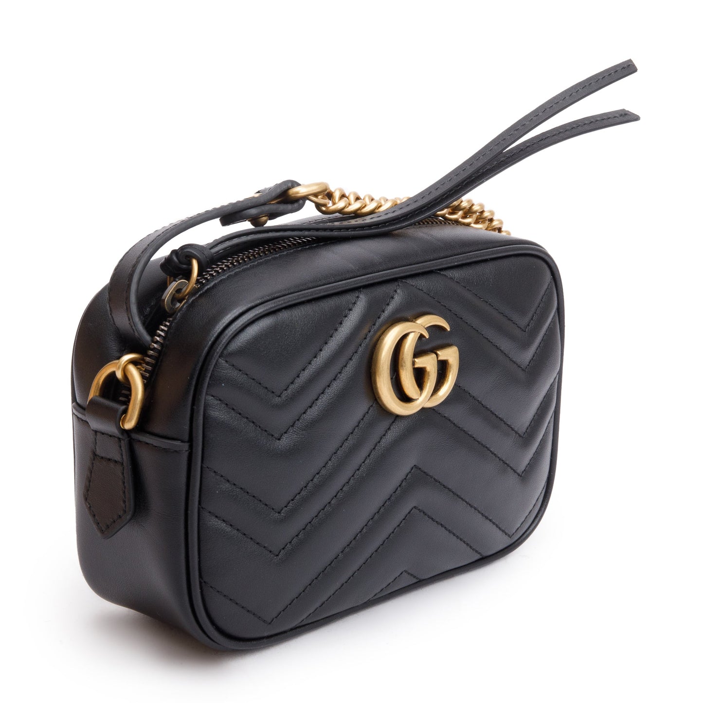 Gucci Black GG Marmont Matelasse Mini Shoulder Bag