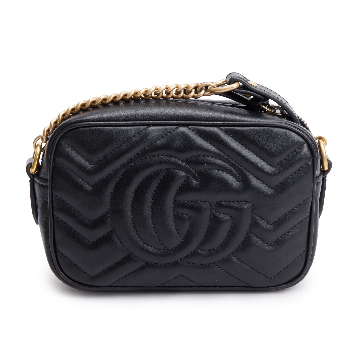 Gucci Black GG Marmont Matelasse Mini Shoulder Bag