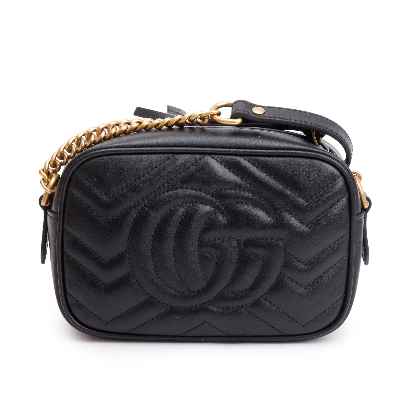 Gucci Black GG Marmont Matelasse Mini Shoulder Bag