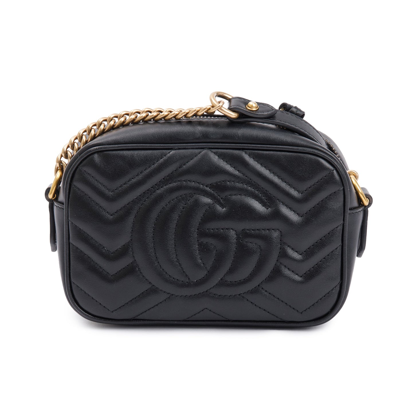 Gucci Black GG Marmont Matelasse Mini Shoulder Bag