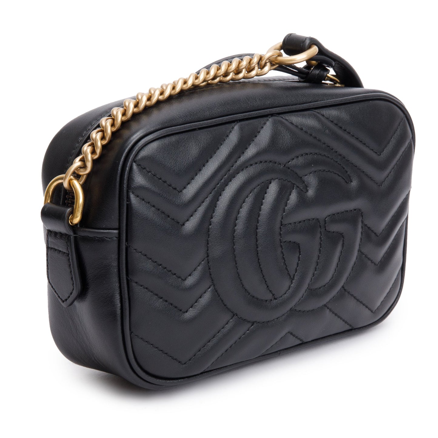 Gucci Black GG Marmont Matelasse Mini Shoulder Bag