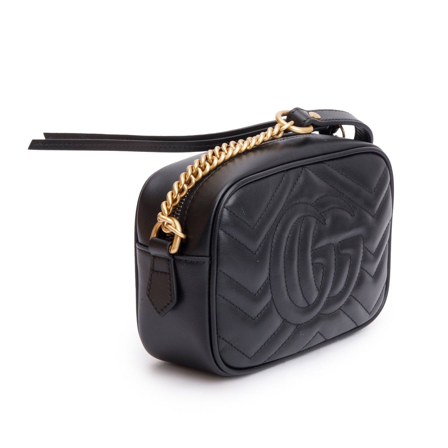 Gucci Black GG Marmont Matelasse Mini Shoulder Bag