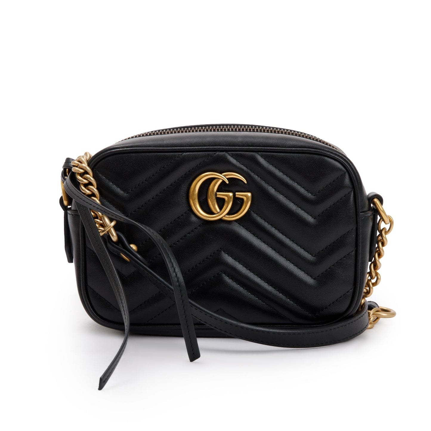 Gucci Black GG Marmont Matelasse Mini Shoulder Bag