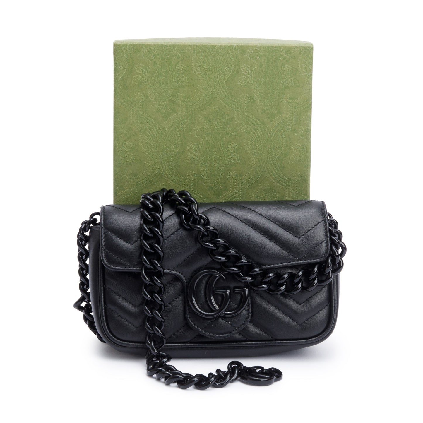 Gucci Black GG Marmont Matelasse Monochrome Belt Bag