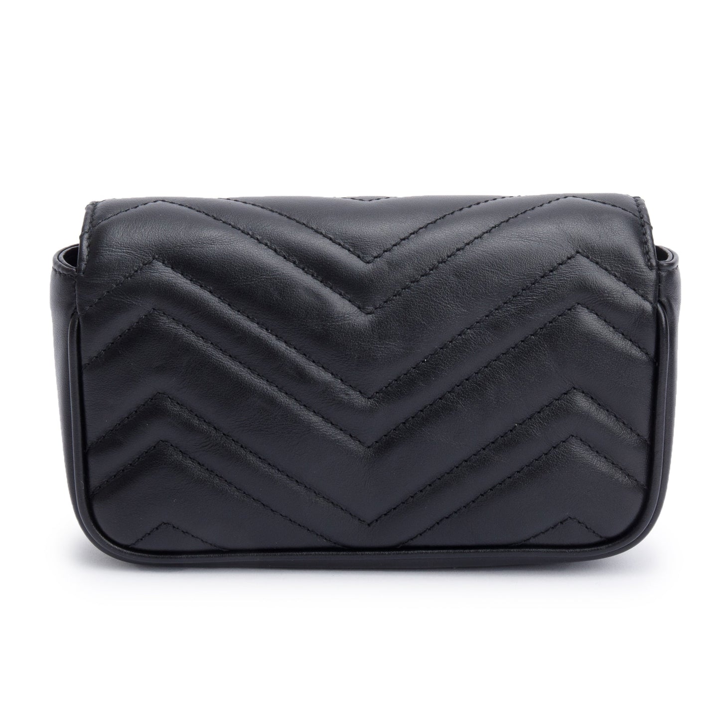 Gucci Black GG Marmont Matelasse Monochrome Belt Bag