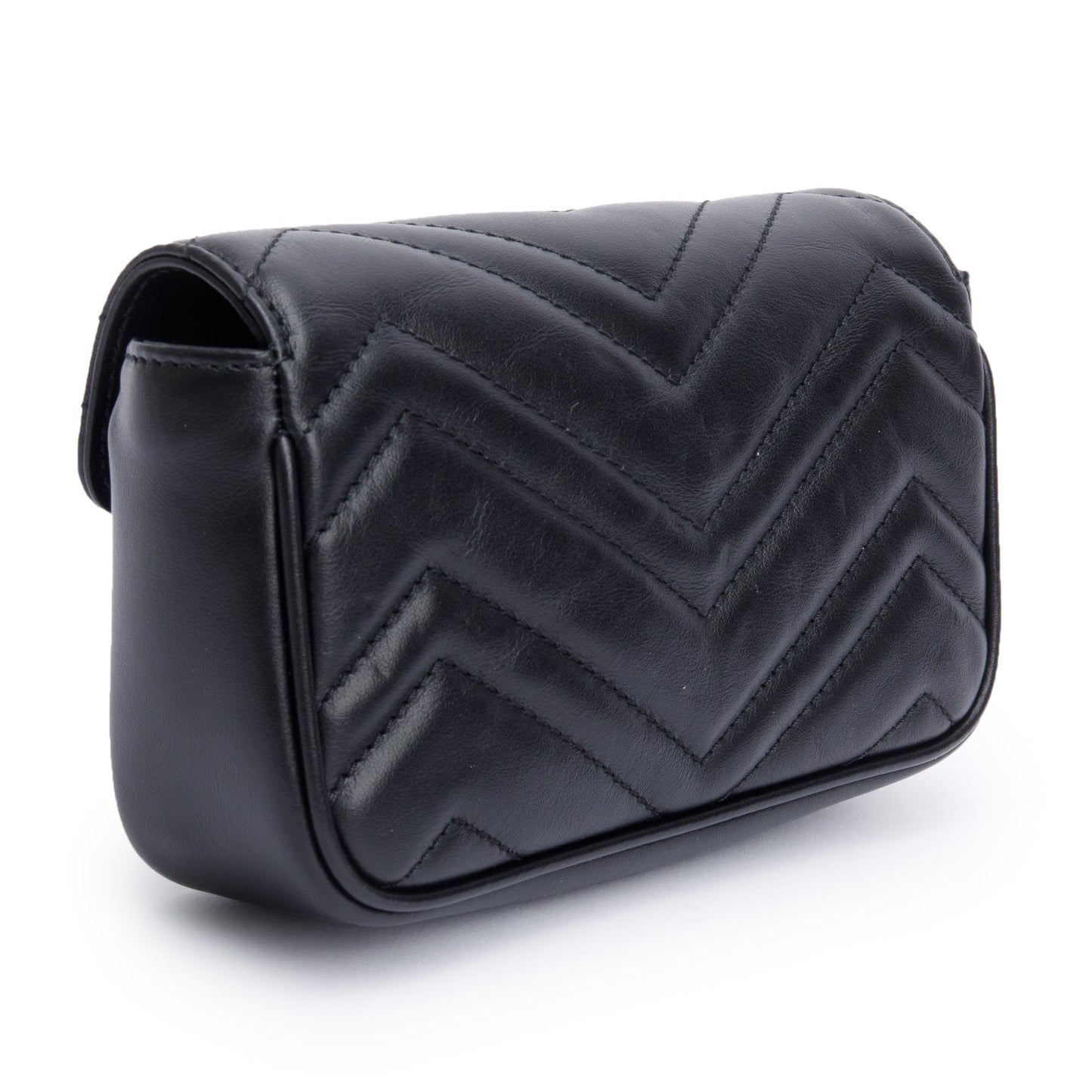 Gucci Black GG Marmont Matelasse Monochrome Belt Bag