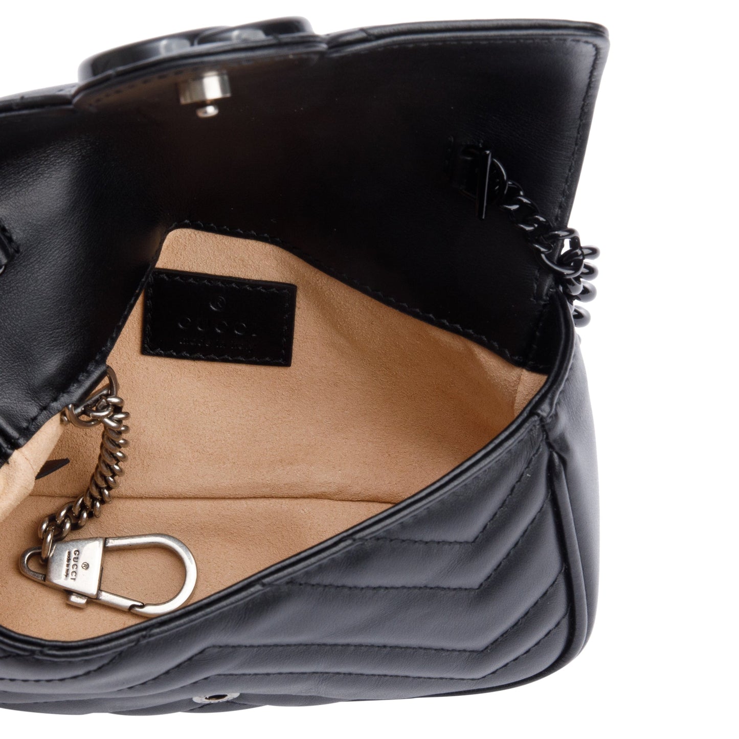 Gucci Black GG Marmont Matelasse Monochrome Belt Bag