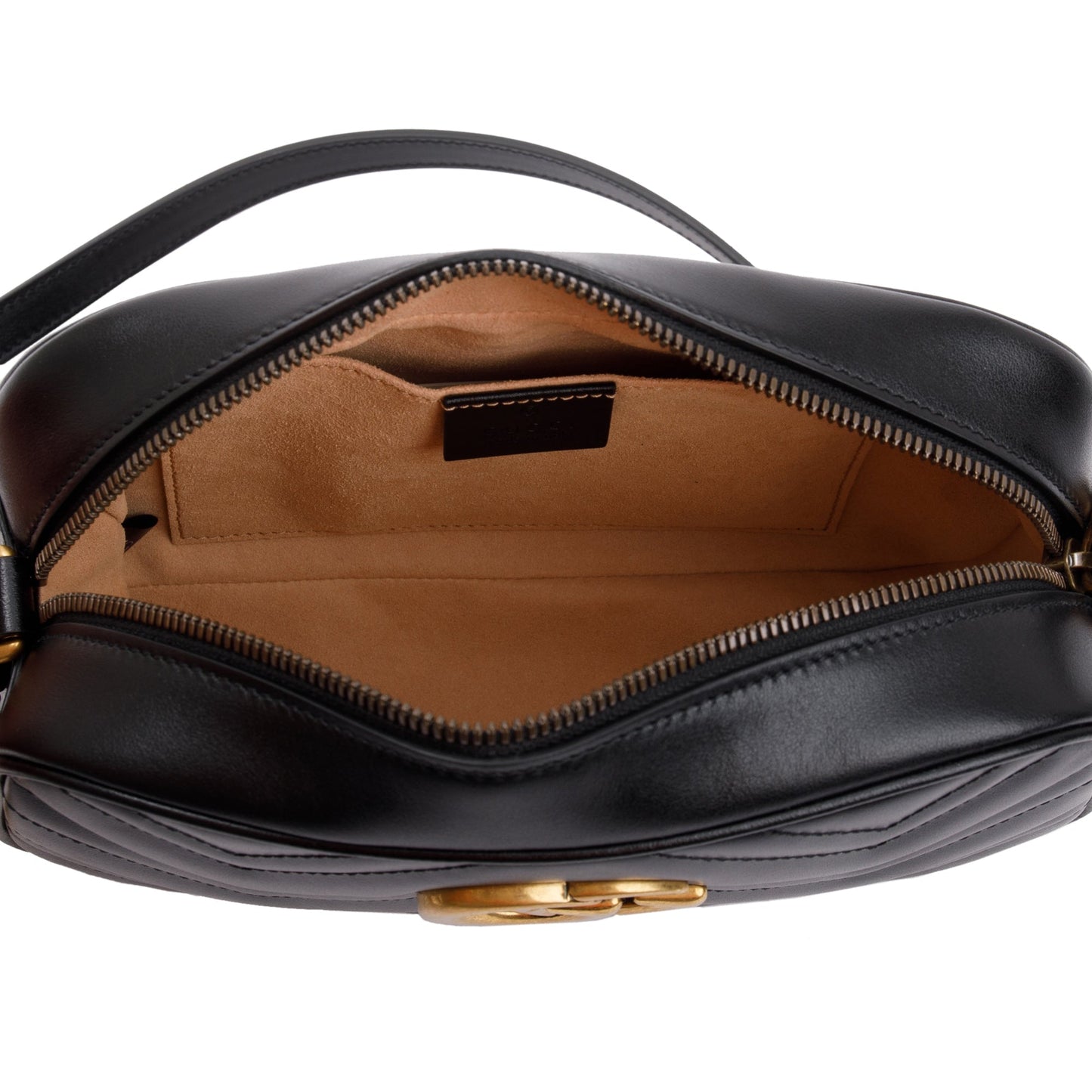 Gucci Black GG Marmont Matelasse Small Shoulder Bag