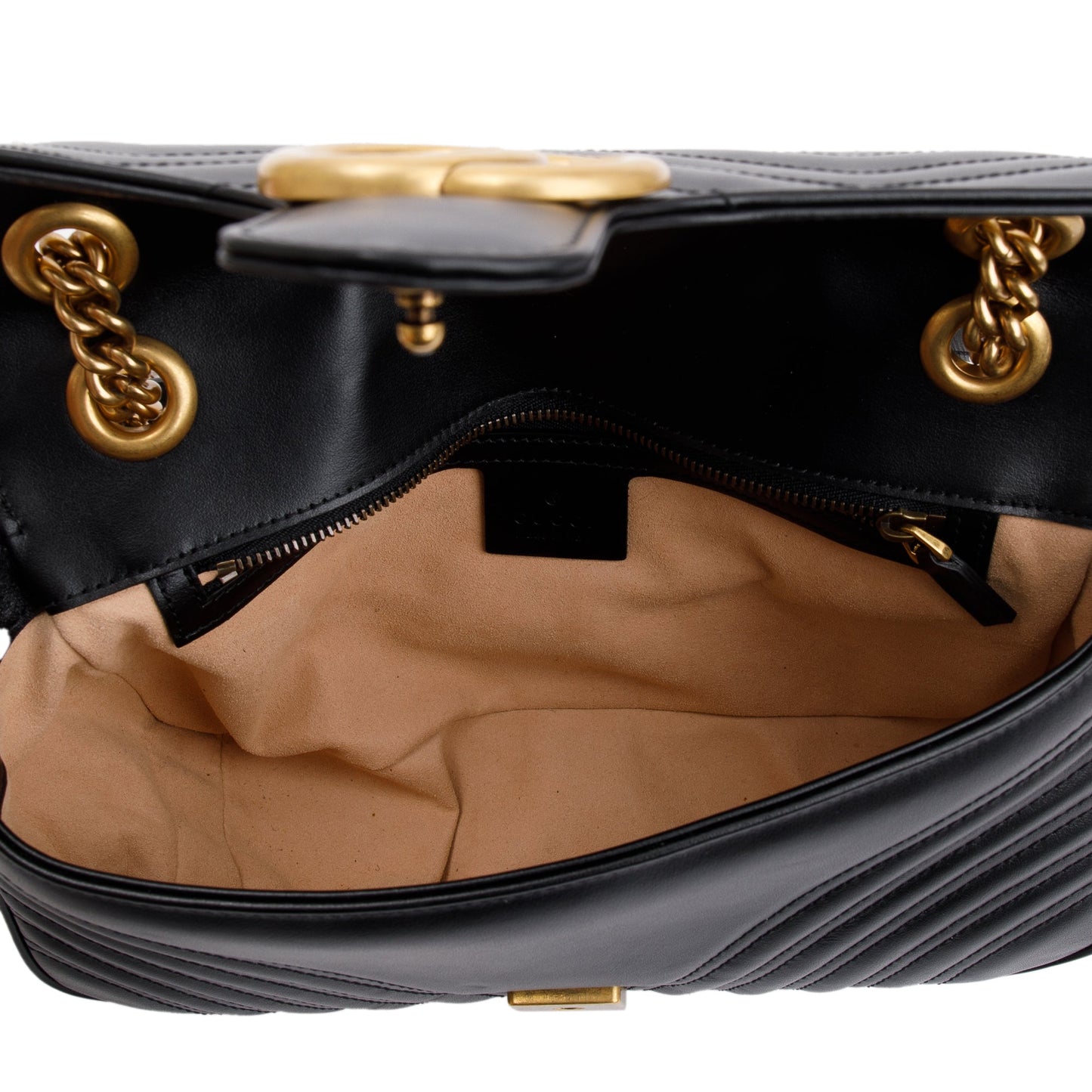 Gucci Black GG Marmont Matelasse Small Shoulder Bag