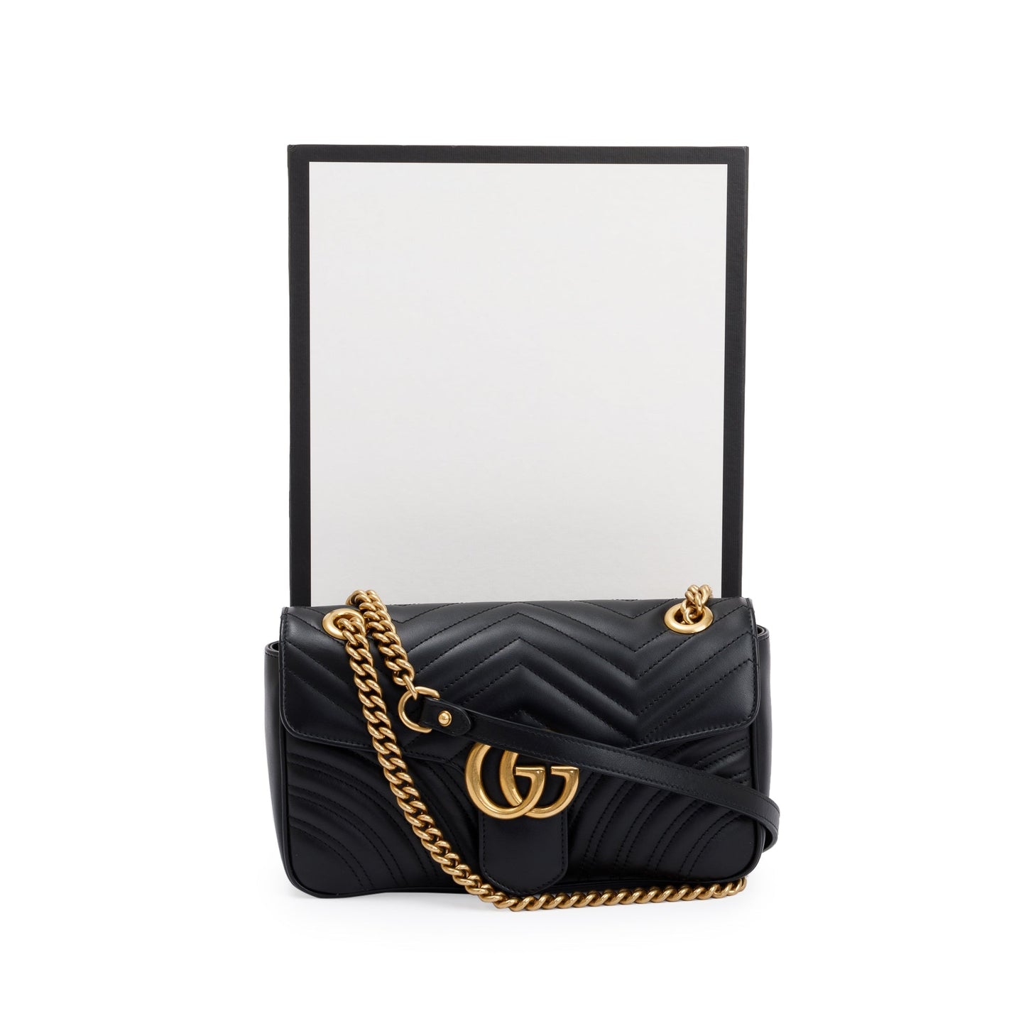 Gucci Black GG Marmont Matelasse Small Shoulder Bag